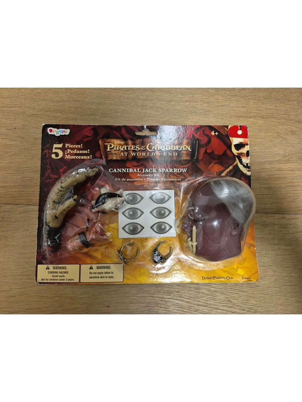 NIB Pirates of the Caribbean Cannibal Jack Sparrow Accessory Kit Disguise Toys